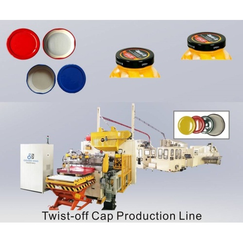 Twist off Cap Couvercle du bocal en verre Ligne de fabrication