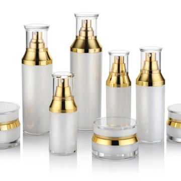 Shaoxing Factory's Pearl White Acrylic Cream Jars Sets: A Premium Cosmetic Container Option
