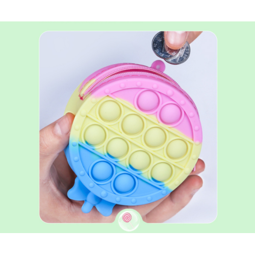 Partihandel lolly mini silikon pop fidget handväska