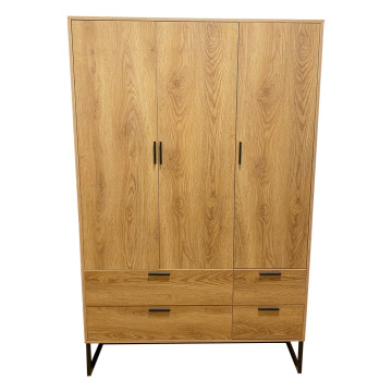 Three-Layer Wardrobe Coat Rack with Drawers and Storage for Bedroom