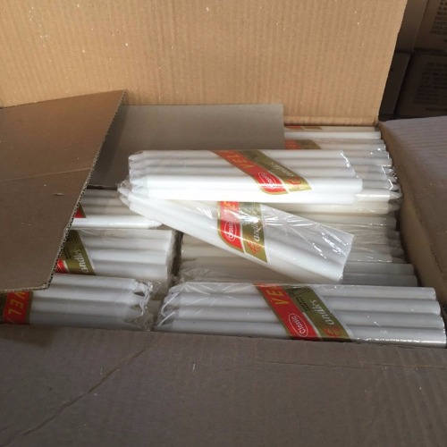 Paraffin Wax Decorative Thin Taper White Candles 20g