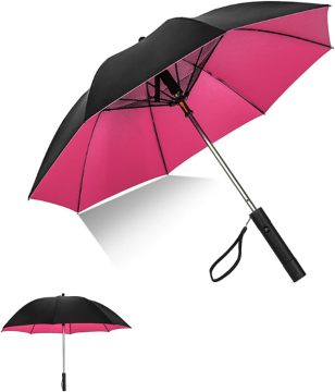 Portable Sun Umbrella with Misting Fan for UV Protection and Cooling