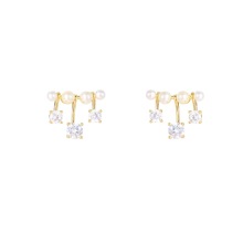 High-end Trendy Pearl Earrings with Eyelash Design