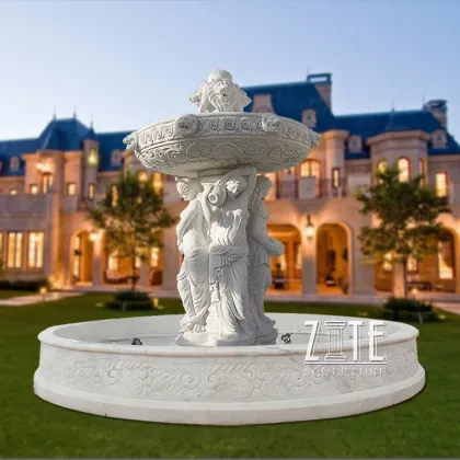 garden landscape decorative drinking marble fountains