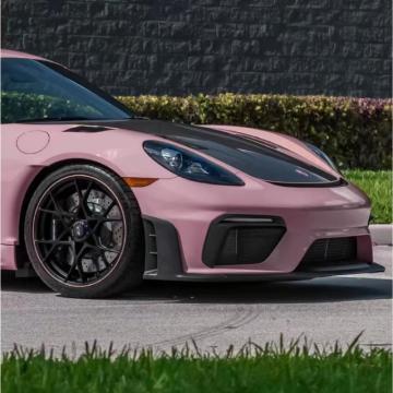 PET Oolong Tea Milk Pink Car Wrap Film