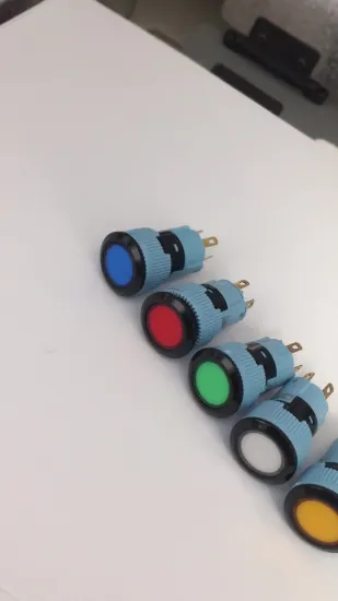 16mm Plastic Black Push Button Switch