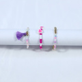 Bracelet de pêssego de pêssego de pêssego roxo de 12 mm