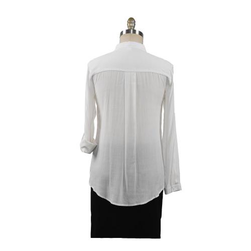 Women Tops Challis Ladies Blouse  With Beads