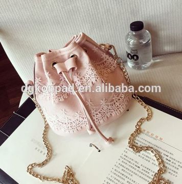 2016 Brand new lace decoration bags leather handbags wholesale handbags shoulder bag Korean fashion women messenger bag