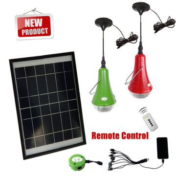 Newest Wisdomsolar CE Low Cost Solar Lighting Kit with LED Bulbs & Built-in Battery - JR-GY Series