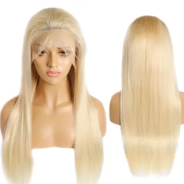 Colored Custom Stock Light Color 613 Cuticle Aligned Virgin hair 13*6 Transparent Frontal Lace Wig With Baby Hair