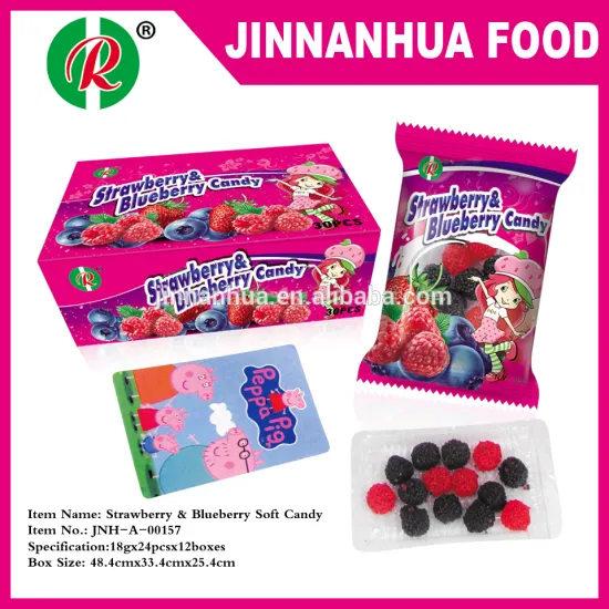 strawberry & blueberry soft candy