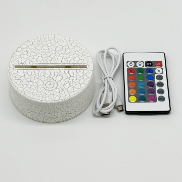 USB Acrylic LED Illusion Lamp with Touch Remote Control and RGB Base