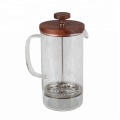 CoffeeSeries Borosilicate Glass French Press of Wood Lid