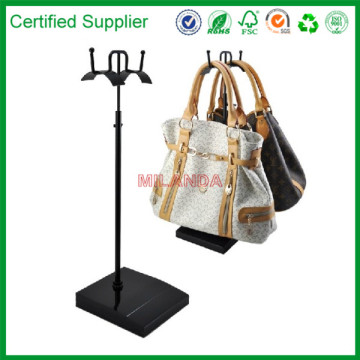 black matte and height adjustable bag stand display