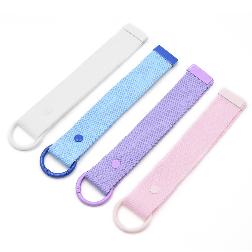 Embroidered Canvas Webbing Keychain