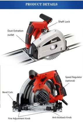 165mm Plunge Track Saw For Precision Wood Cutting