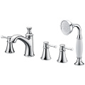 Deck Mount Roman Tub Faucet With Sprayer
