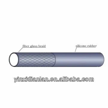 SRB sleeve with fiberglass braid inside and silicone rubber extruded outside