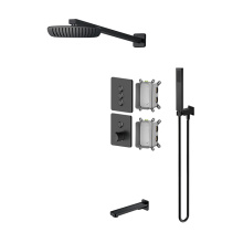 shower faucet system Rain All In One Black Matte Shower System Supplier