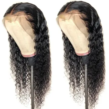 Cheap Unprocessed Brazilian Virgin 100%Human Hair Cuticle Aligned Deep Wave Wig Wholesale China OEM 13X4 Lace Front Wig Supplier