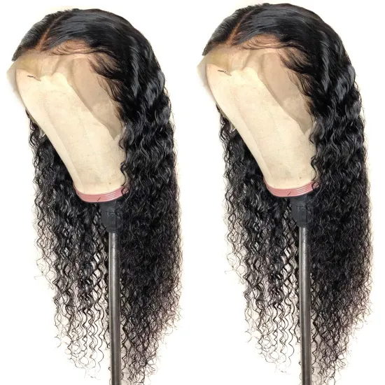 Cheap Unprocessed Brazilian Virgin 100%Human Hair Cuticle Aligned Deep Wave Wig Wholesale China OEM 13X4 Lace Front Wig Supplier