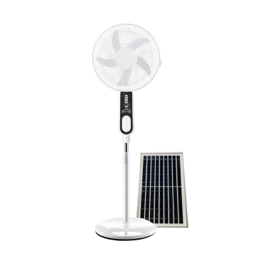 16 Inch Household Pedestal Rechargeable Fan with Solar Panel
