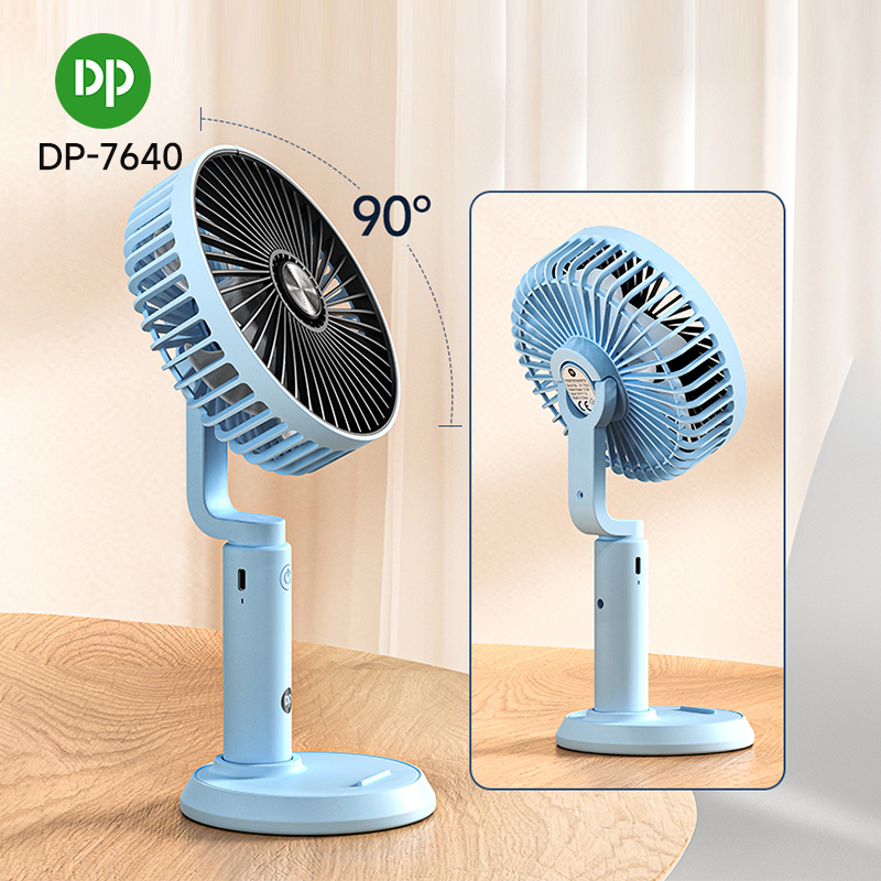 Portable Desktop USB-C Table Fan Rechargeable 90 Degree Rotary