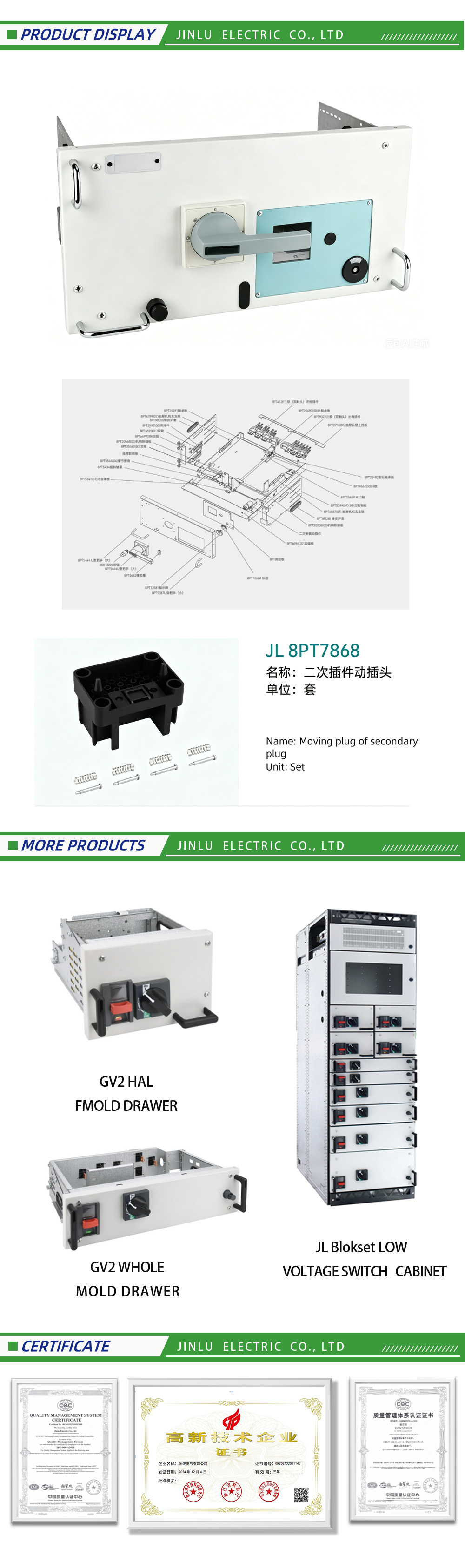 Moving plug of secondary plug-x