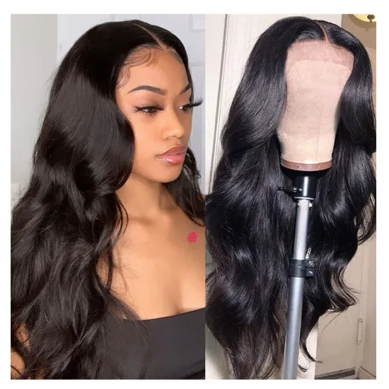 Loose Wave 4x4 5x5 Lace Closure Wig Pre Plucked Wholesale Raw Indian Virgin Human Hair Hd Full Lace Front Wig For Black Women