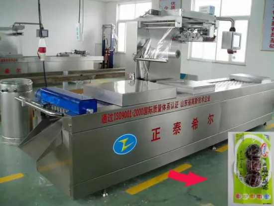 Fish Fillet& Ham Slices Row Automatic Thermoforming Vacuum Packing Machine