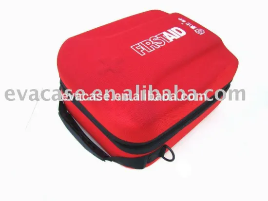 Waterproof first Aid bag of custom first aid kits case with zipper and handle of first aid kits bag with customer design
