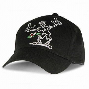Sports Cap with Embroidery, Made of Cotton