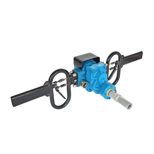 Pneumatic handheld drill supported by a stand