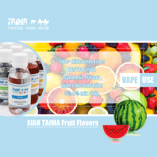 Rasa vape memusatkan rasa buah untuk jus e