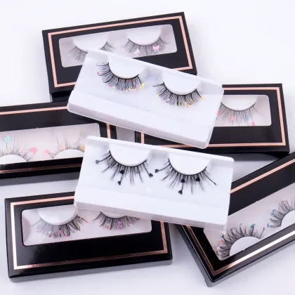 Curl False Butterfly Eyelashes Voluminous Glitter Shiny Cosplay Party Lashes