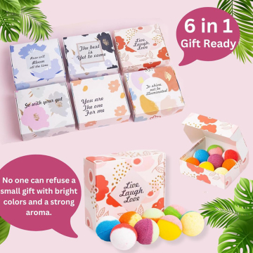 Custom OEM Organic Bath Bomb Gift Set with 48pcs Natural Bath Balls