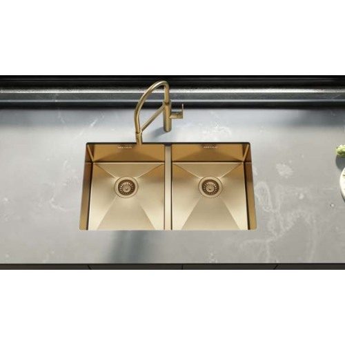 SUS 304 Handmade Double Basin Undermount Sink