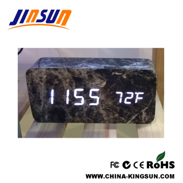 Fashion Homeware Desktop Marble Alarm Clock