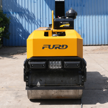 Straßenwalzenmotor, 800 kg, hydraulische Vibration, Doppelradtrommel, handgeführter Mini-Straßenwalzenverdichter