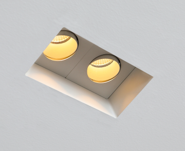 Neigungsbare Höhlen -VJC Square LED -Downlight - IP54, 2*8W, niedrigem Glare, trimlose, austauschbare Module