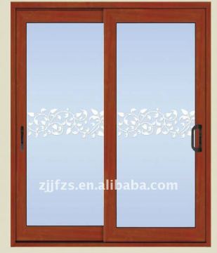 Aluminum wooden sliding window