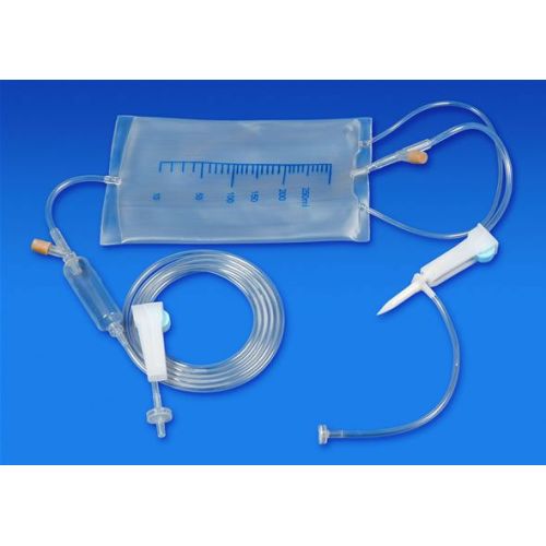 Set de perfusion en pochette jetable avec aiguille