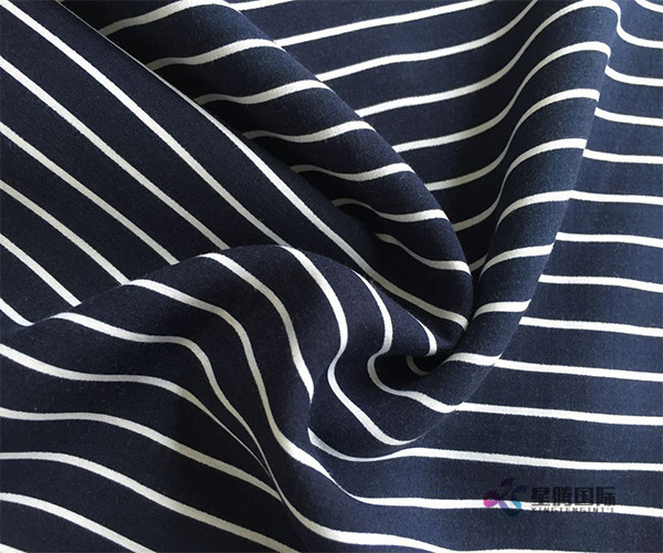 Stripe Comfortable 100% Rayon Fabric