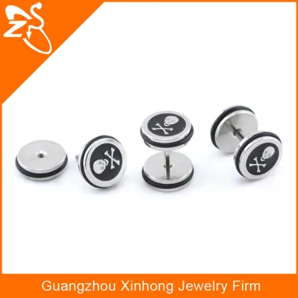 2015 wholesale unique stud earrings bullet shape ear plug