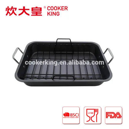 2016 carbon steel chicken roaster pan with rack chicken roaster