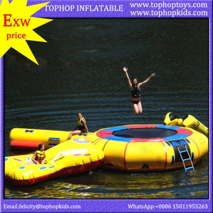 chinese manufacturer water park equipment inflatable sports water jumping bed trampoline