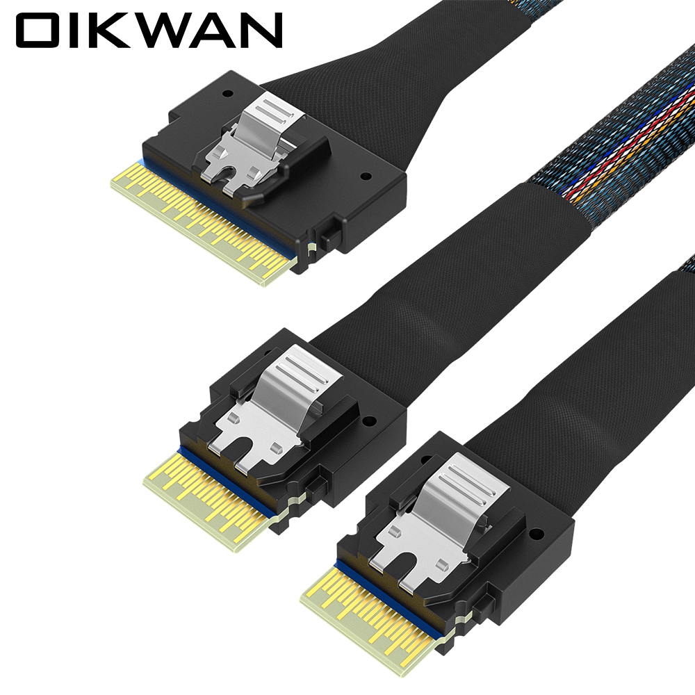SFF-8654 8i to 2*SFF-8654 4i SFF-8654 8i to 2*SFF-8654 4i