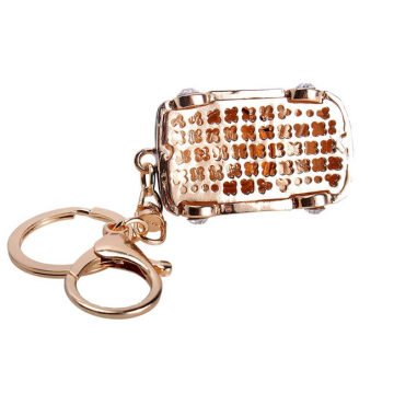 Personalized Metal Rhinestone Hollow Jeep Car Key Ring