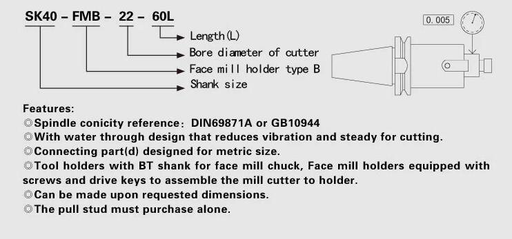 SK FACE MILLING HOLDER